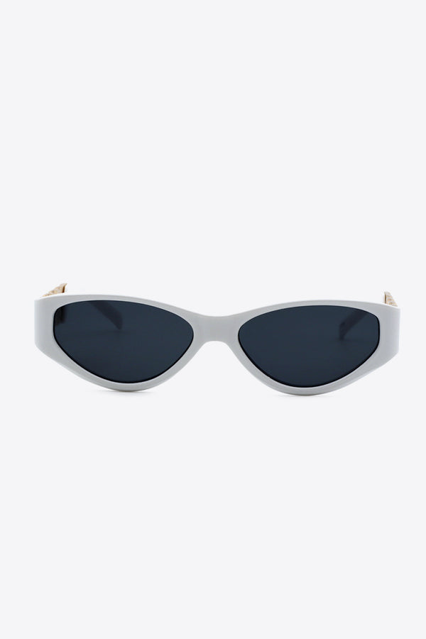 Chain Detail Temple Cat Eye Sunglasses-Teresa's Fashionista LLC
