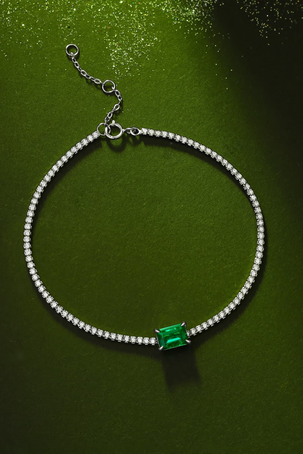 1 Carat Lab-Grown Emerald Bracelet-Teresa's Fashionista LLC