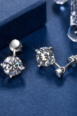 4 Carat Moissanite Drop Earrings-Teresa's Fashionista LLC