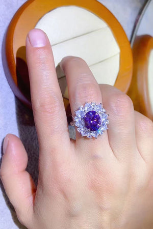 3 Carat Moissanite Platinum-Plated Ring-Teresa's Fashionista LLC