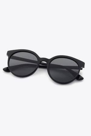 Round Full Rim Polycarbonate Frame Sunglasses-Teresa's Fashionista LLC