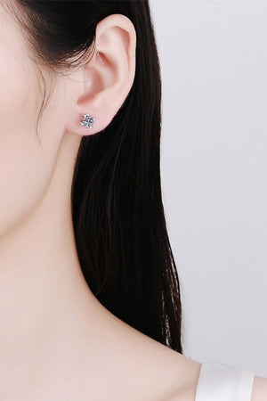 Limitless Love 1 Carat Moissanite Stud Earrings-Teresa's Fashionista LLC