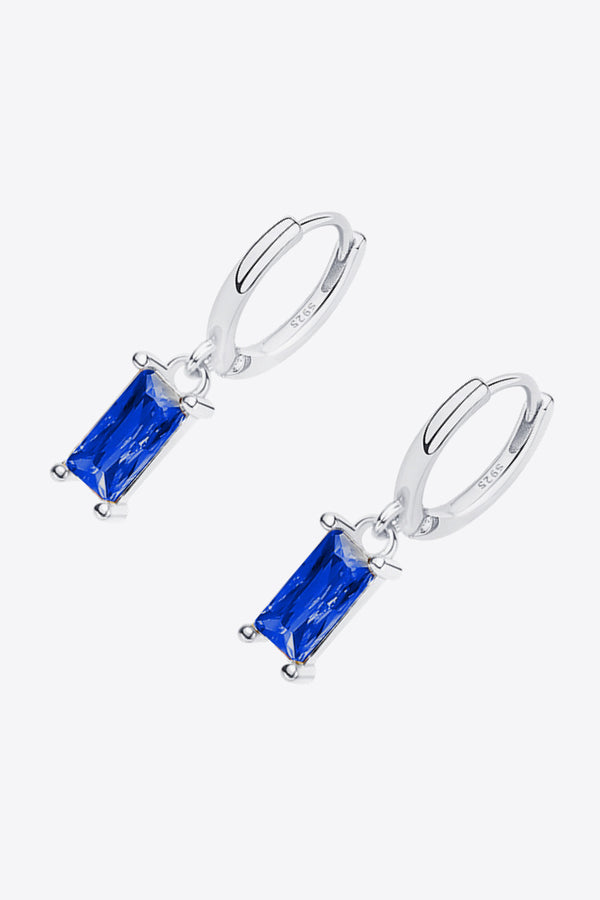 Retro 925 Sterling Silver Cubic Zirconia Drop Earrings-Teresa's Fashionista LLC