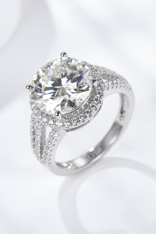 5 Carat Moissanite Split Shank Ring-Teresa's Fashionista LLC
