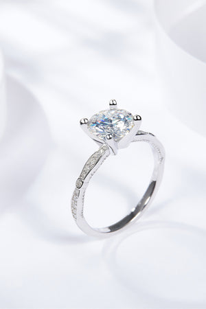 1.5 Carat Moissanite Side Stone Ring-Teresa's Fashionista LLC
