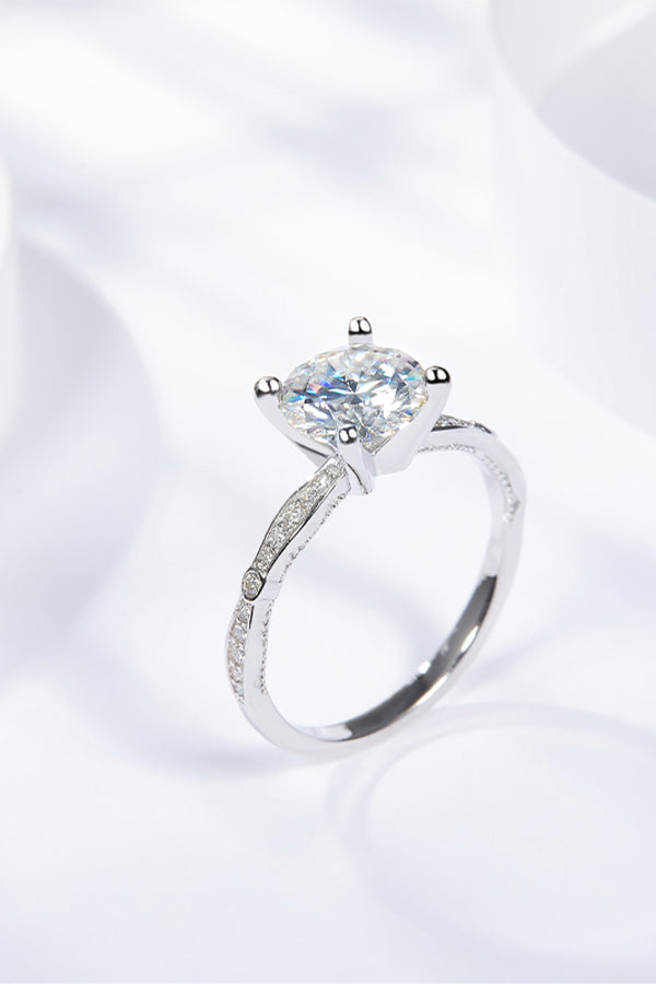 1.5 Carat Moissanite Side Stone Ring-Teresa's Fashionista LLC