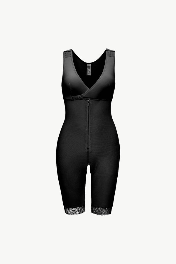 Full Size Lace Trim Shapewear with Zipper-Teresa's Fashionista LLC