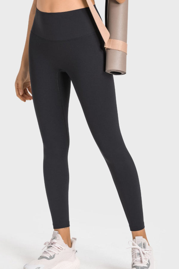 High-Rise Wide Waistband Yoga Leggings-Teresa's Fashionista LLC