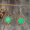 Leopard Hollowed Leather Teardrop Earrings-Teresa's Fashionista LLC