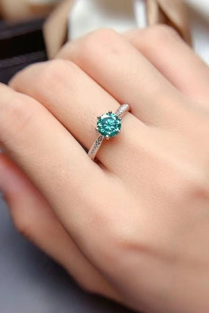 All For You 2 Carat Moissanite 925 Sterling Silver Ring-Teresa's Fashionista LLC
