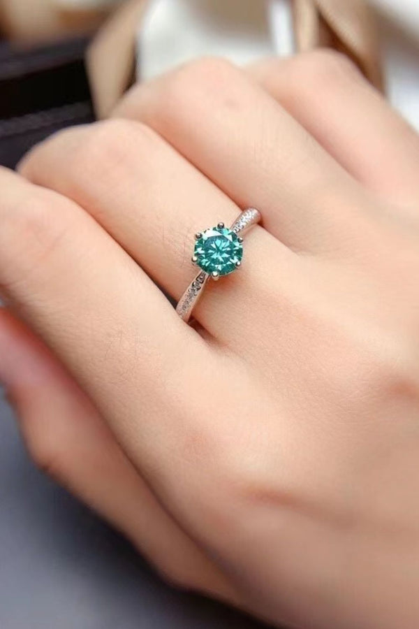All For You 2 Carat Moissanite 925 Sterling Silver Ring-Teresa's Fashionista LLC