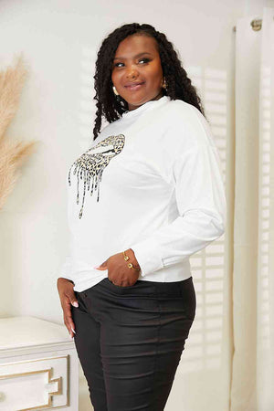 Simply Love Graphic Dropped Shoulder Round Neck Sweatshirt-Teresa's Fashionista LLC