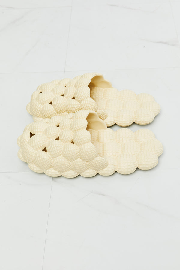 NOOK JOI Laid Back Bubble Slides in Khaki-Teresa's Fashionista LLC