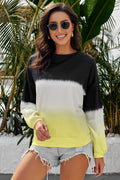 Tie-Dye Drop Shoulder Round Neck Sweatshirt-Teresa's Fashionista LLC
