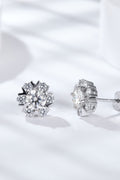 925 Sterling Silver Moissanite Stud Earrings-Teresa's Fashionista LLC
