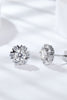 925 Sterling Silver Moissanite Stud Earrings-Teresa's Fashionista LLC