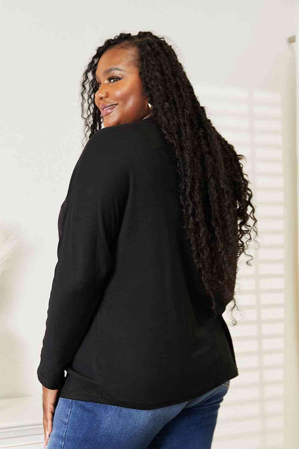 Double Take Seam Detail Round Neck Long Sleeve Top-Teresa's Fashionista LLC