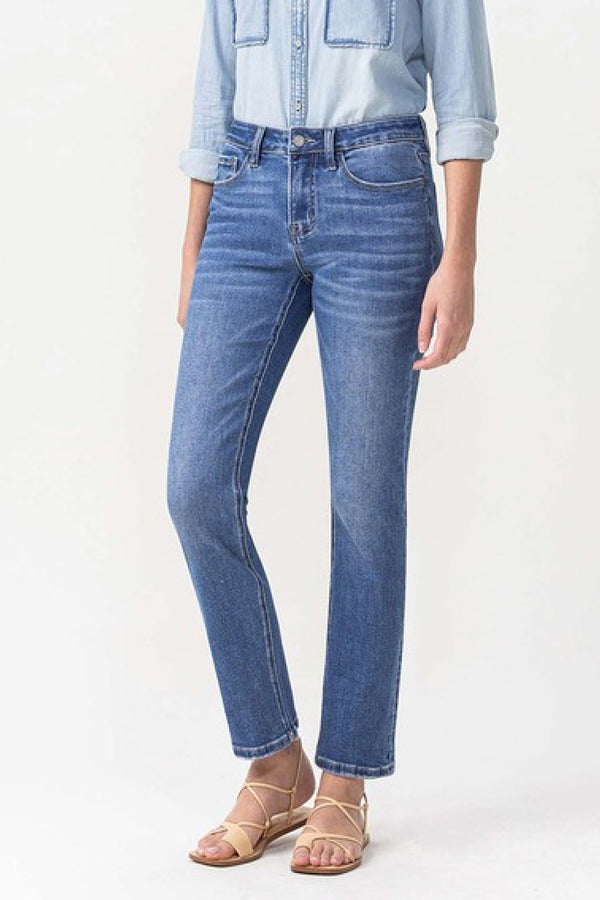 Lovervet Full Size Maggie Midrise Slim Ankle Straight Jeans-Teresa's Fashionista LLC