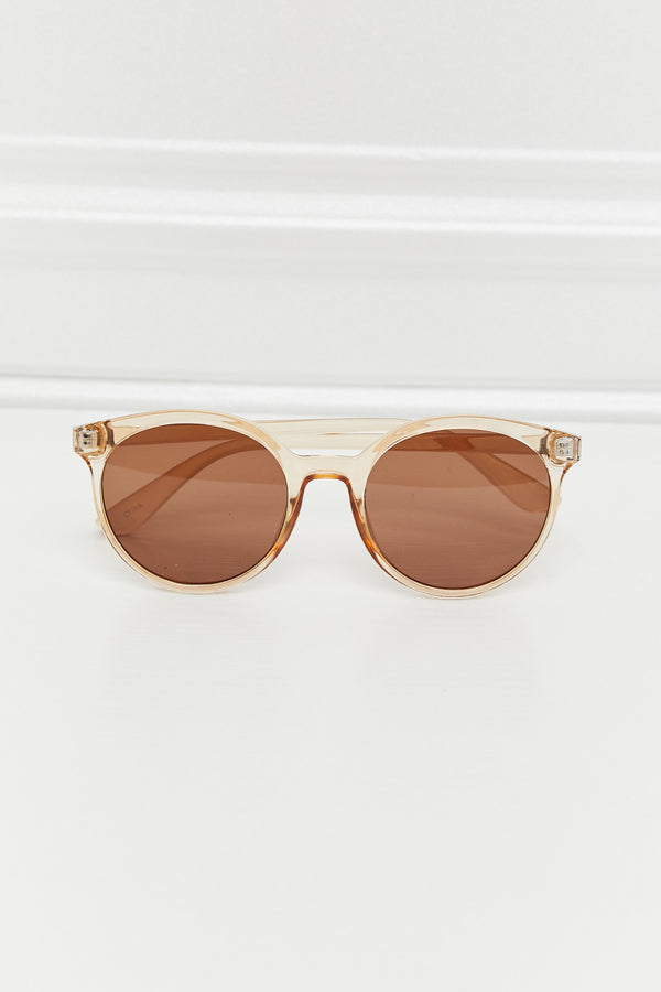 Round Full Rim Polycarbonate Frame Sunglasses-Teresa's Fashionista LLC
