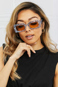 Tortoiseshell Rectangle Polycarbonate Sunglasses-Teresa's Fashionista LLC