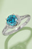 1 Carat Moissanite 4-Prong 925 Sterling Silver Ring-Teresa's Fashionista LLC
