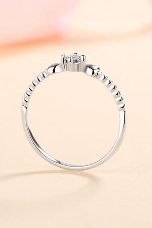 Moissanite Heart 925 Sterling Silver Ring-Teresa's Fashionista LLC