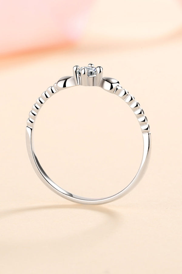 Moissanite Heart 925 Sterling Silver Ring-Teresa's Fashionista LLC