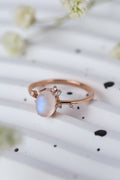 High Quality Natural Moonstone 925 Sterling Silver Ring-Teresa's Fashionista LLC