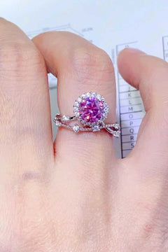 1 Carat Moissanite 925 Sterling Silver Modern Ring on Finger