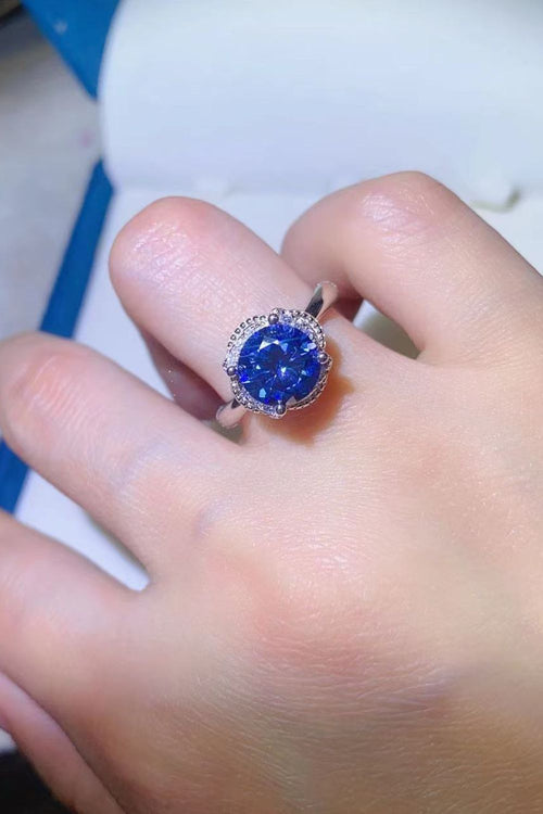 2 Carat Moissanite Contrast 925 Sterling Silver Ring-Teresa's Fashionista LLC