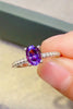 1 Carat Purple Moissanite 4-Prong Ring-Teresa's Fashionista LLC