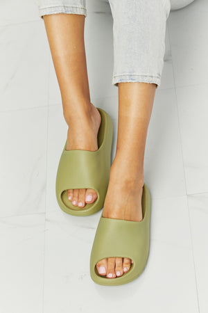 NOOK JOI In My Comfort Zone Slides in Green-Teresa's Fashionista LLC
