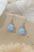 Opal Square Drop Earrings-Teresa's Fashionista LLC