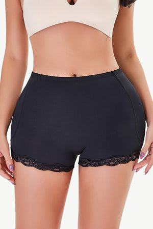 Full Size Lace Trim Shaping Shorts-Teresa's Fashionista LLC