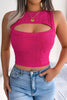 Cutout Sleeveless Knit Top-Teresa's Fashionista LLC