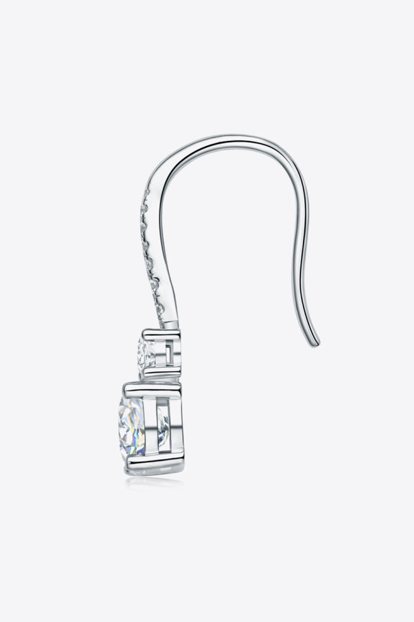 2 Carat Moissanite 925 Sterling Silver Drop Earrings-Teresa's Fashionista LLC