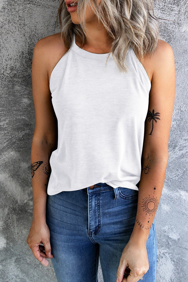 Curved Hem Grecian Tank Top-Teresa's Fashionista LLC