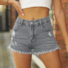 Raw Hem Distressed Denim Shorts-Teresa's Fashionista LLC