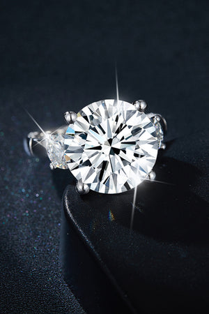 8.6 Carat Moissanite Platinum-Plated Ring-Teresa's Fashionista LLC