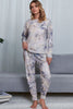 Tie-Dye Crewneck Top and Drawstring Waist Joggers Lounge Set-Teresa's Fashionista LLC