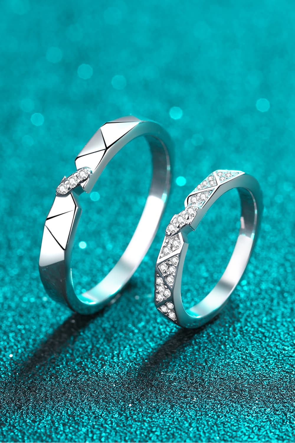 Moissanite Minimalist Rhodium-Plated Ring-Teresa's Fashionista LLC