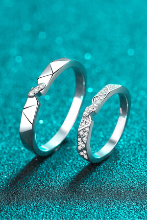 Moissanite Minimalist Rhodium-Plated Ring-Teresa's Fashionista LLC