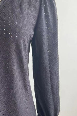 Eyelet V-Neck Flounce Sleeve Blouse-Teresa's Fashionista LLC
