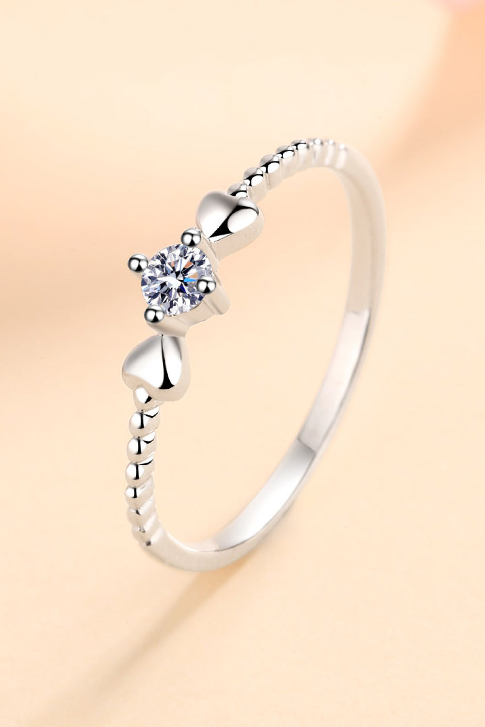 Moissanite Heart 925 Sterling Silver Ring-Teresa's Fashionista LLC