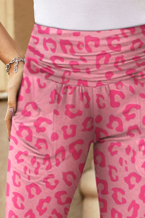 Leopard Print Wide Waistband Skinny Pants-Teresa's Fashionista LLC