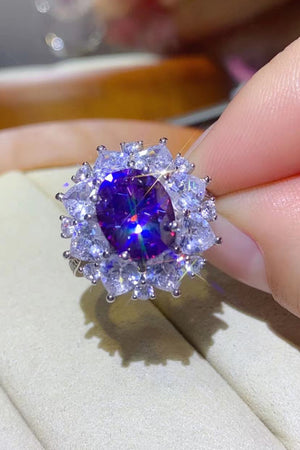 3 Carat Moissanite Platinum-Plated Ring-Teresa's Fashionista LLC