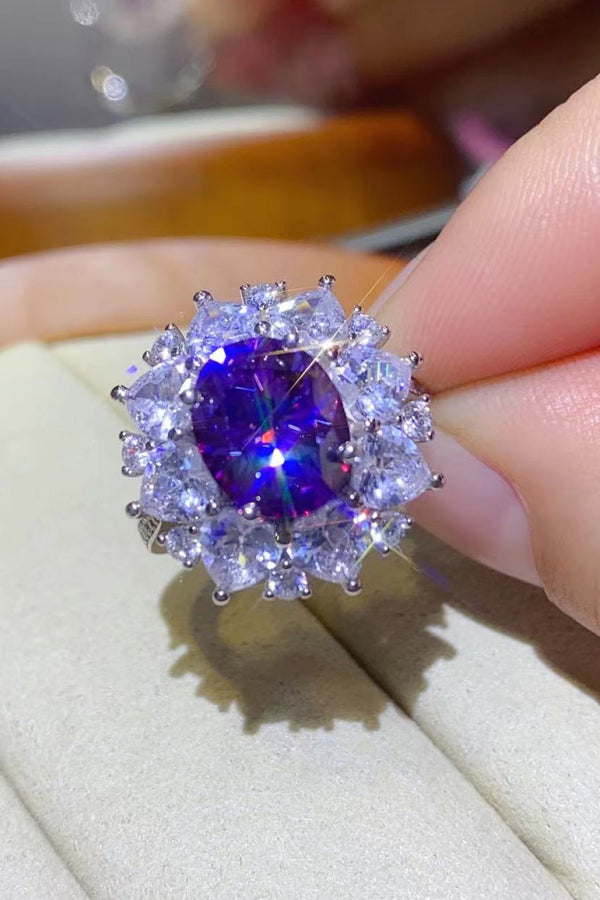 3 Carat Moissanite Platinum-Plated Ring-Teresa's Fashionista LLC