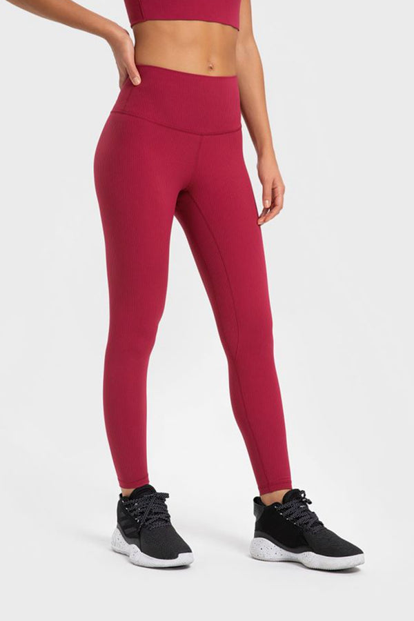 Highly Stretchy Wide Waistband Yoga Leggings-Teresa's Fashionista LLC