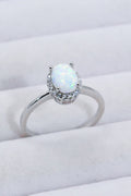 925 Sterling Silver 4-Prong Opal Ring-Teresa's Fashionista LLC