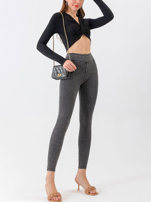 High Waist Cropped Jeans-Teresa's Fashionista LLC